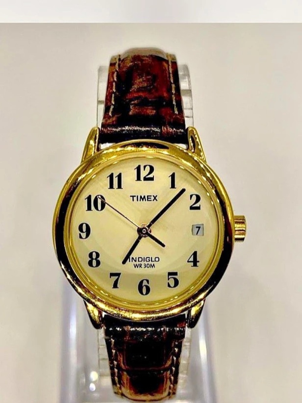 *** Timex ^^^ Indiglo Watch “ Tan & Gold ^^^